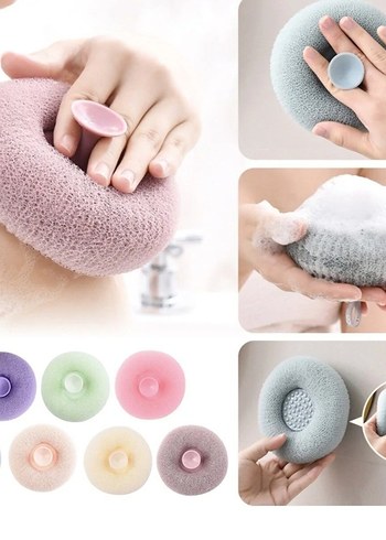 Vantuzlu Cilt ve Vücut Süngeri Banyo Lif - Görsel 4