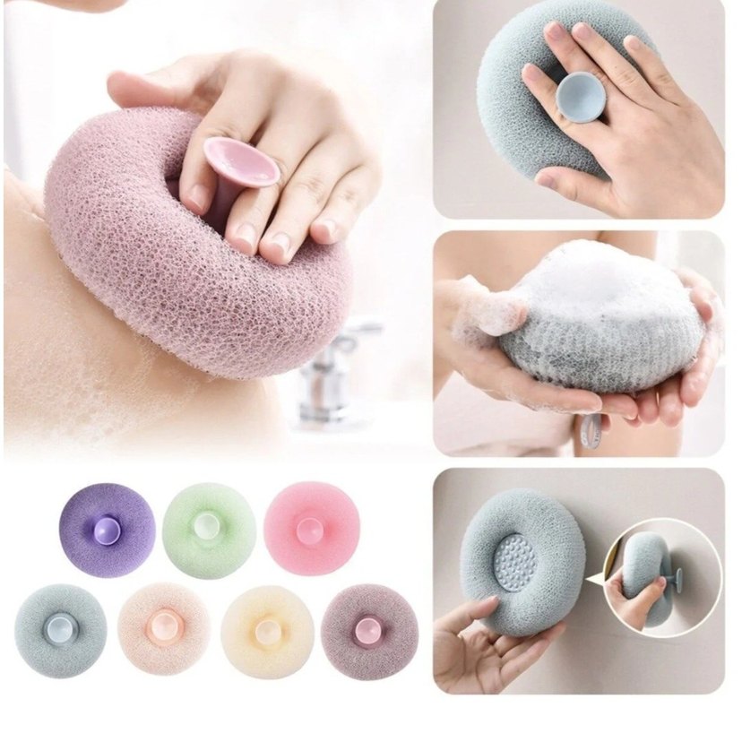 Vantuzlu Cilt ve Vücut Süngeri Banyo Lif - Görsel 4