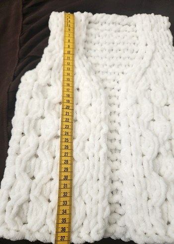 Puffy Bebek  Örgü Yelek Beyaz - Görsel 4