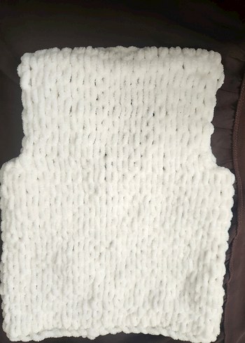 Puffy Bebek  Örgü Yelek Beyaz - Görsel 3