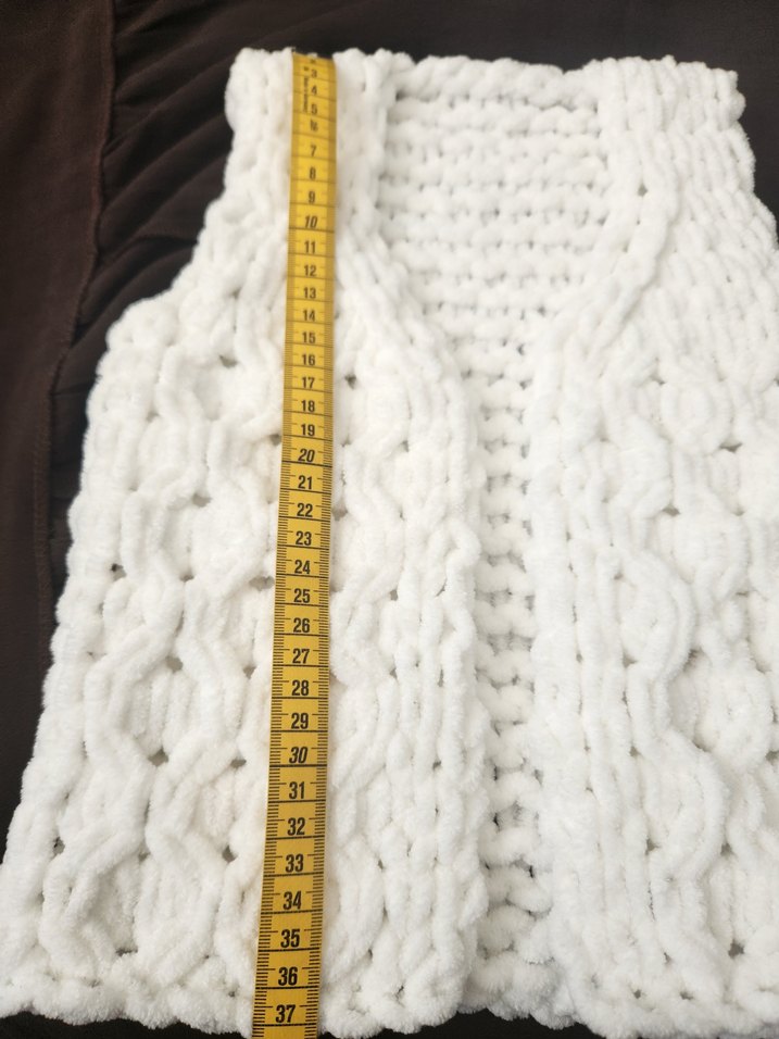 Puffy Bebek  Örgü Yelek Beyaz - Görsel 4