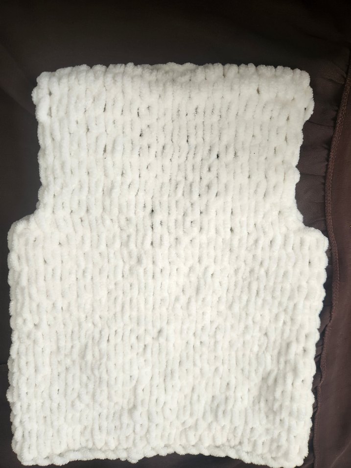 Puffy Bebek  Örgü Yelek Beyaz - Görsel 3