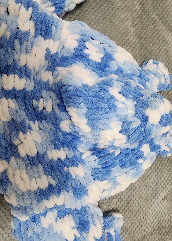 Mavi Beyaz Detaylı Kulaklı Balaklava - Görsel 12