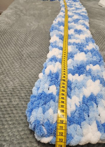 Mavi Beyaz Detaylı Kulaklı Balaklava - Görsel 7