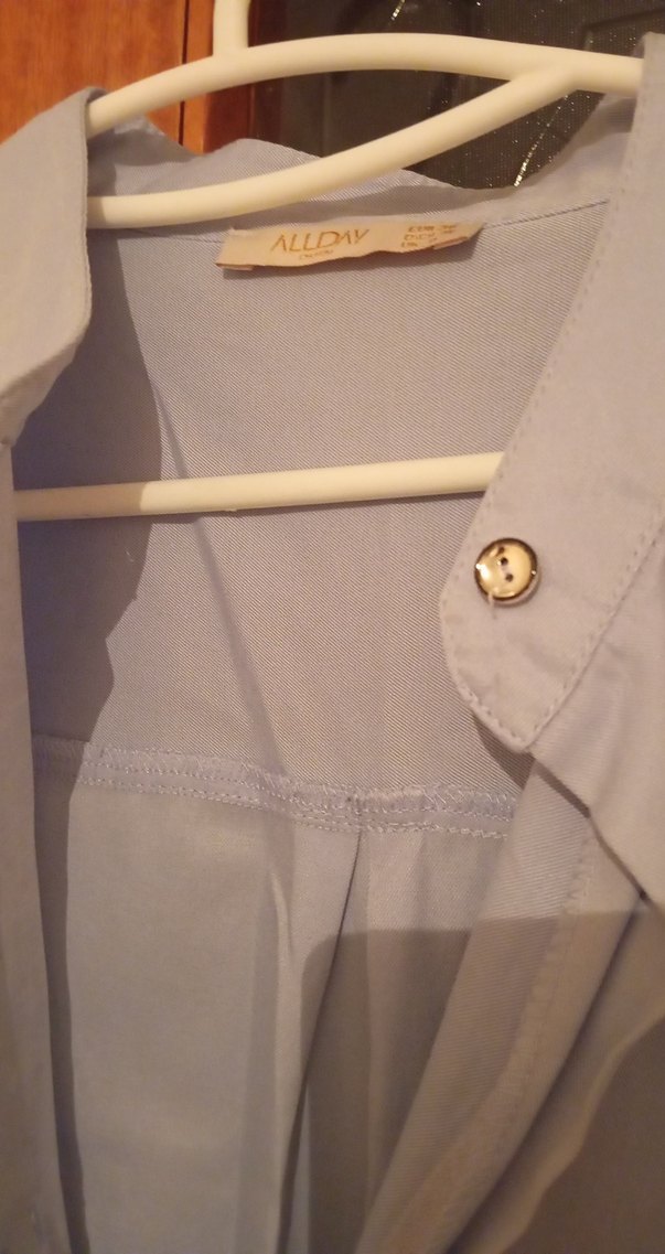 Düğmeli Gri Uzun Kollu Hamile Tunik - Görsel 4