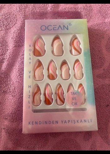 Ocean Kendinden Yapışkanlı Pembe Pastel Tırnak Süsü