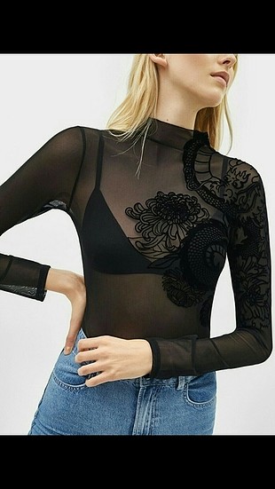 bershka tül bluz 
