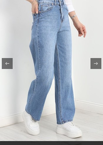 Trendyol & Milla Mavi Midi Boy Loose Fit Kadın Kot Pantolon