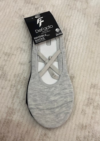 DeFacto Gri Kız Çorabı 2'li Paket