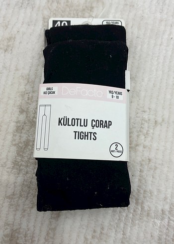 DeFacto Kız Çocuk Siyah Külotlu Çorap 2'li