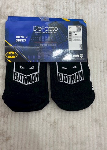 Erkek Çocuk Batman Desenli Çorap 3lü - Görsel 2