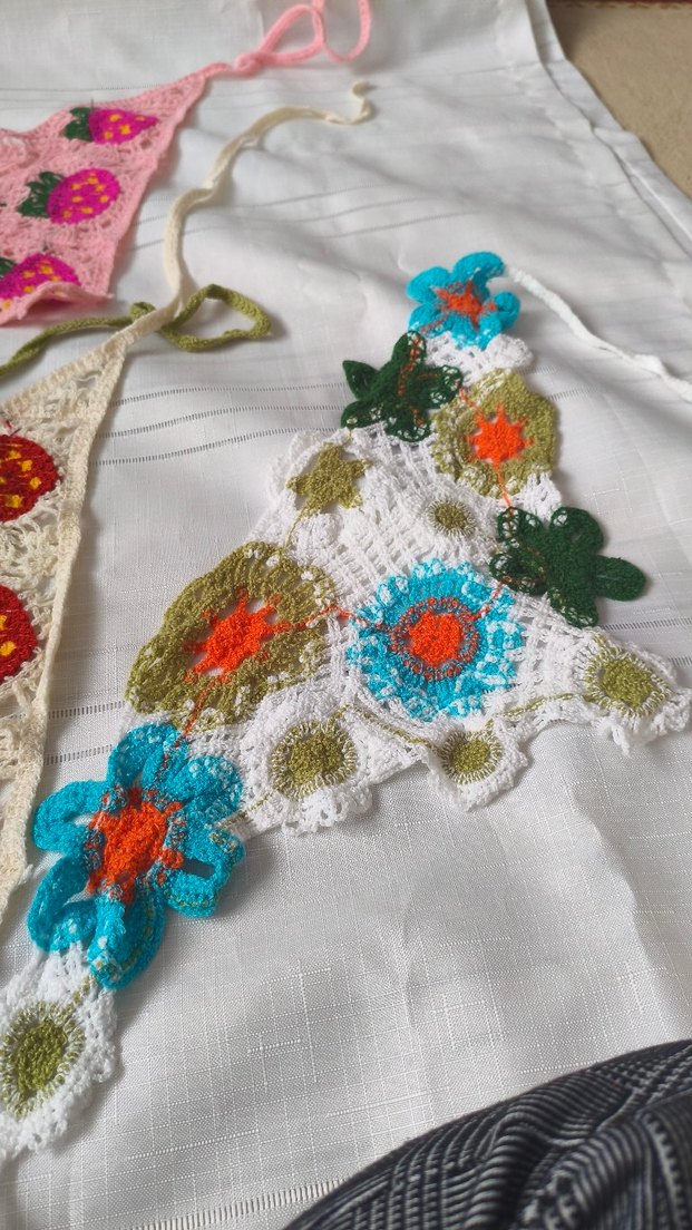 Çiçek Desenli Örgü Bohem Saç Bandı 
ADET FİYATI - Görsel 4