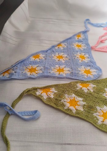 Beden çeşitli Renk Renkli Örgü Bohem Saç Aksesuarları (TOPTAN) 5 ADET MEVCUT