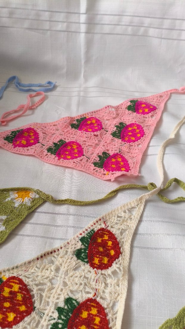 Renkli Örgü Bohem Saç Aksesuarları (TOPTAN) 5 ADET MEVCUT - Görsel 5