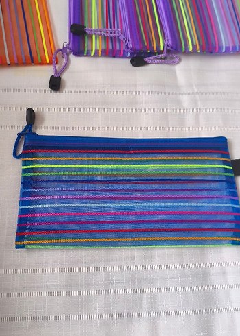 Renkli Çizgili Kadın Clutch Çanta 
Adet fiyatı - Görsel 4