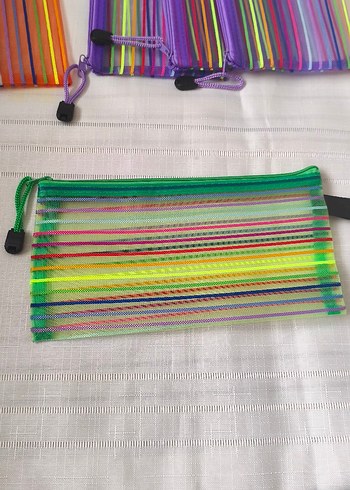 Renkli Çizgili Kadın Clutch Çanta 
Adet fiyatı - Görsel 3