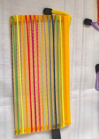 Renkli Çizgili Kadın Clutch Çanta 
Adet fiyatı - Görsel 9