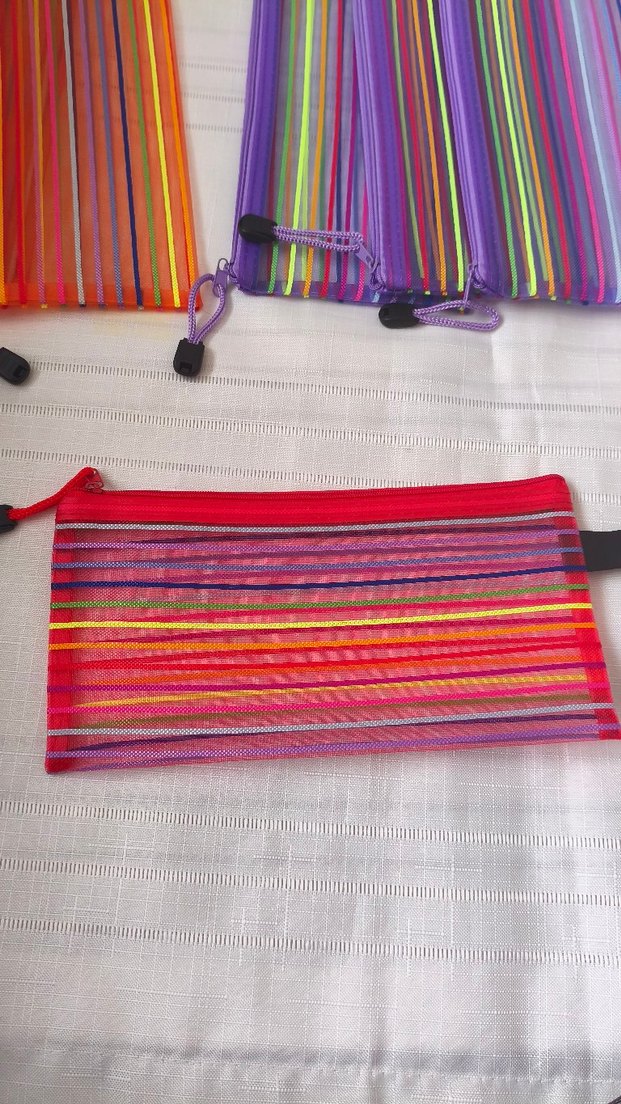 Renkli Çizgili Kadın Clutch Çanta 
Adet fiyatı - Görsel 2