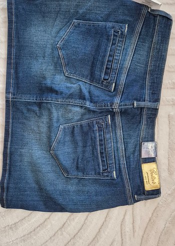 Colin's Düğmeli Lacivert Denim Mini Etek