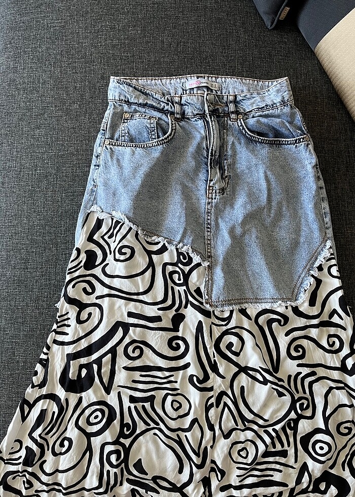 Tasarım Midi Etek - Görsel 2