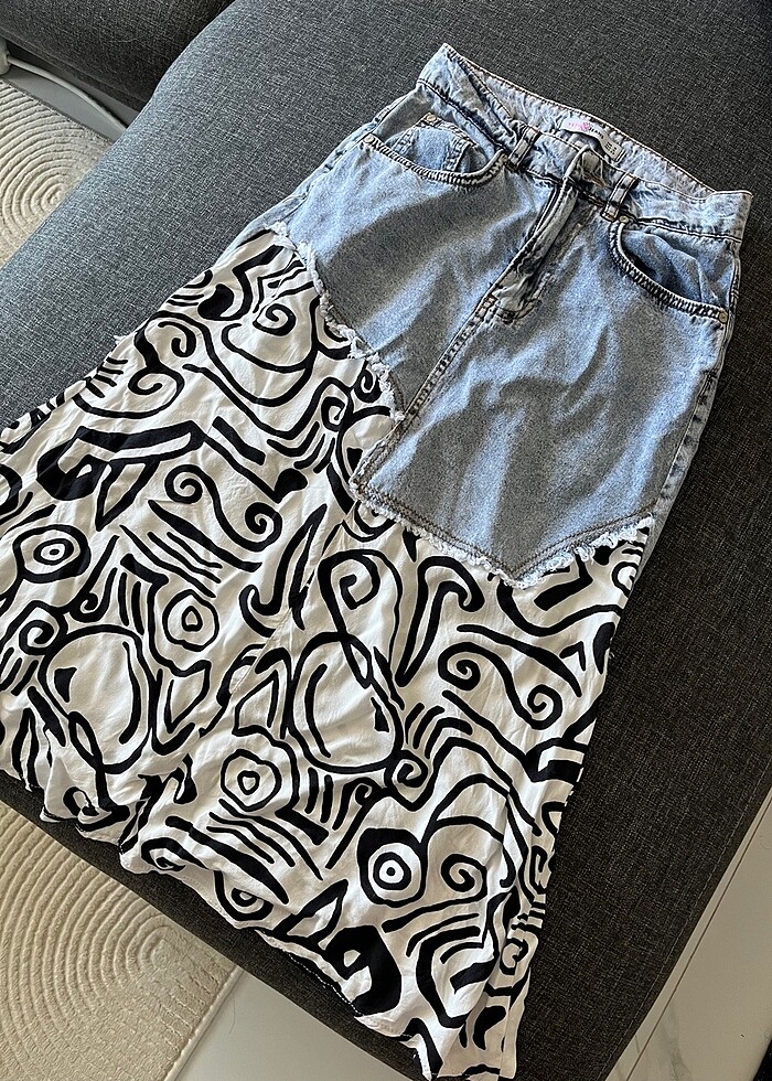 Tasarım Midi Etek - Görsel 3