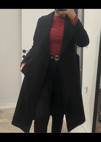 Siyah Uzun Klasik Kaban - Görsel 3