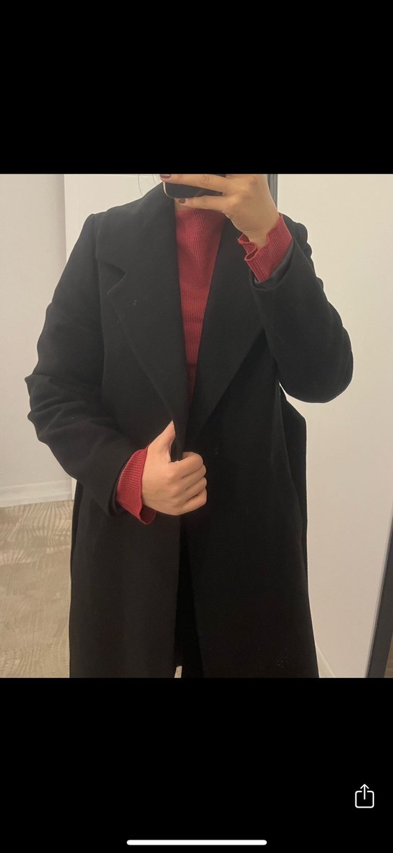 Siyah Uzun Klasik Kaban - Görsel 4