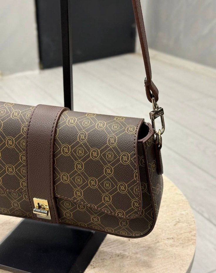 Vakko Kahverengi Modern Klasik Kadın Deri Çanta - Görsel 3