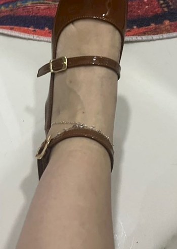 Diğer mio gusto taba parlak tokalı rugan Kadın Topuklu Ayakkabı