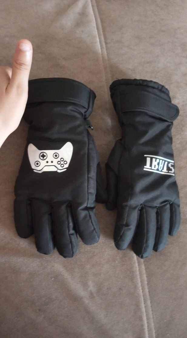 Siyah Erkek Çocuk Biker Eldiveni 10 yaş tan 15 yaşına kadar - Görsel 2