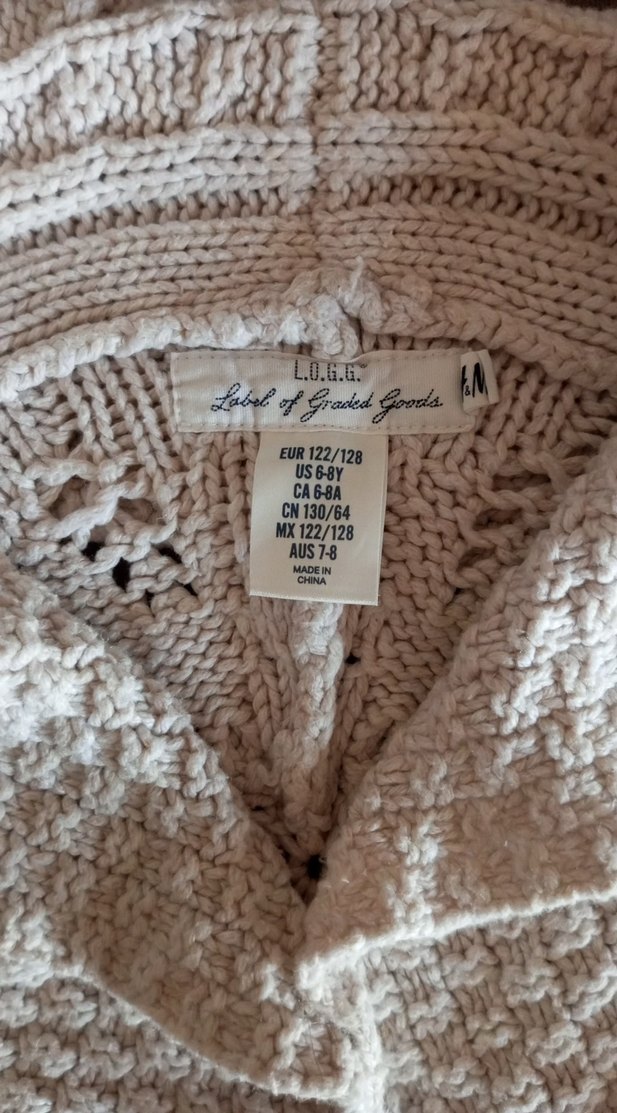 krem rengi 6 ve 7 yaş kız çocuk hirkasi - Görsel 3