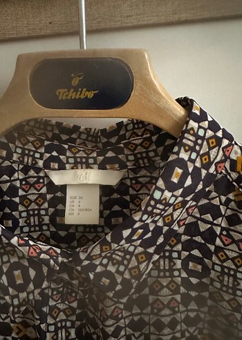 Düğmeli Bohem Desenli Kolsuz Kadın Gömlek - Görsel 2