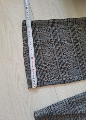 Adil Işık Gri Düğmeli Kadın Kumaş Pantolon