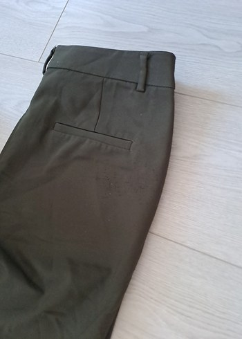 Kadın Haki Kumaş Pantolon Regular Fit - Görsel 6