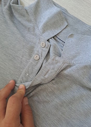 Gri Keten Erkek Polo Tişört - Görsel 2