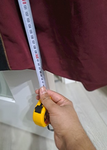 Bordo Kadın Uzun Kollu Düğmeli Elbise - Görsel 5