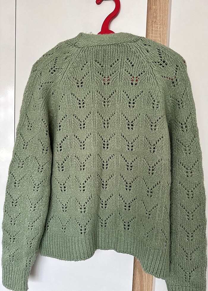 Mint yeşili yumuşak hırka - Görsel 4