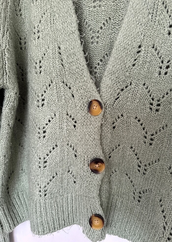 Mint yeşili yumuşak hırka - Görsel 2