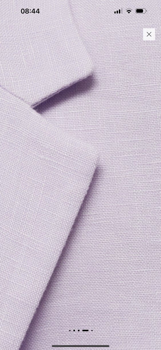 Kadın Mor Keten Düğmeli Blazer Ceket - Görsel 2