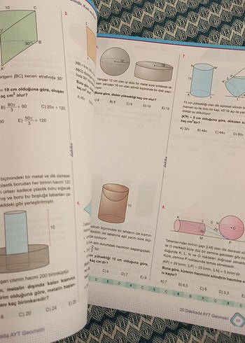 Beden AYT 20 Dakikada Geometri Soru Bankası