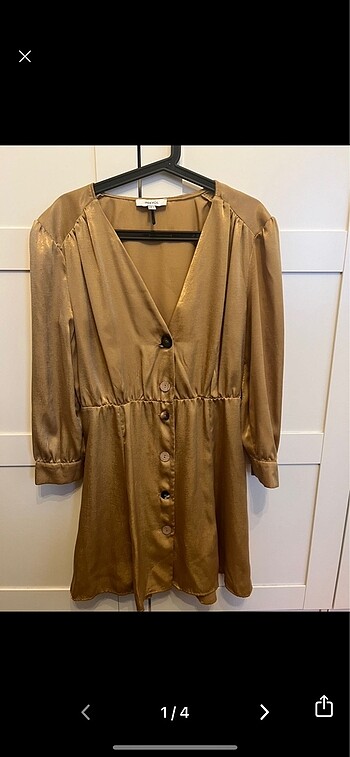 xl Beden İpekyol Bronz Elbise