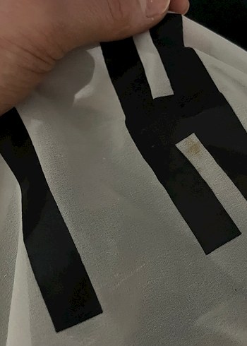 Beyaz Baskılı Kadın Midi tişört - Görsel 3