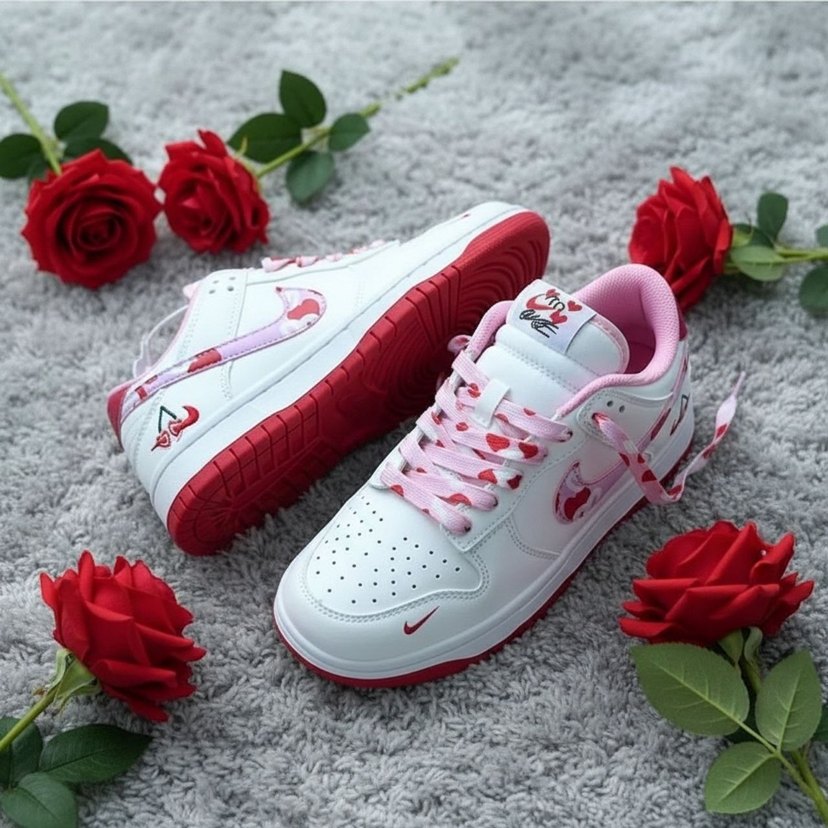 Renkli Bağcıklı Beyaz Yüksek Topuklu Kadın Spor Ayakkabı - Görsel 3