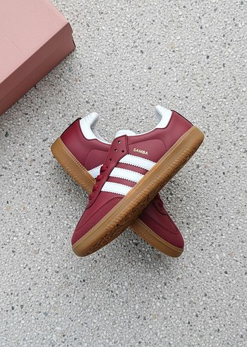 Bordo Adidas Street Wear Kadın Spor Ayakkabı - Görsel 3