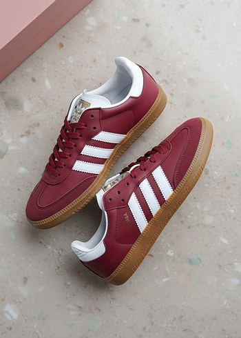 Bordo Adidas Street Wear Kadın Spor Ayakkabı - Görsel 5