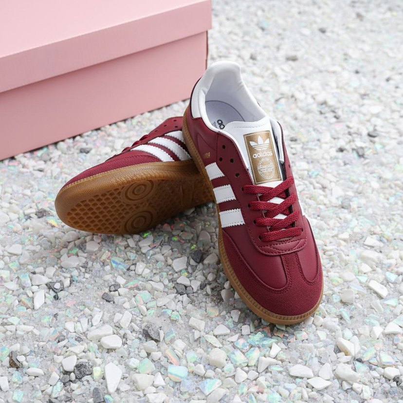 Bordo Adidas Street Wear Kadın Spor Ayakkabı - Görsel 2