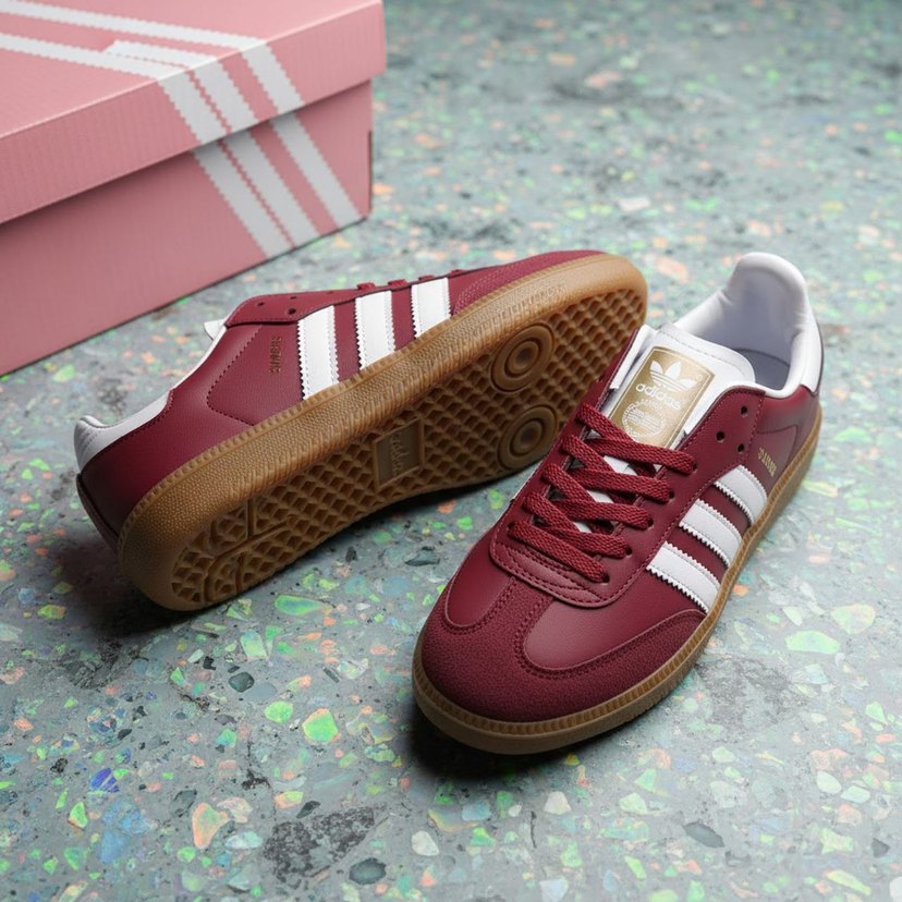Bordo Adidas Street Wear Kadın Spor Ayakkabı - Görsel 4