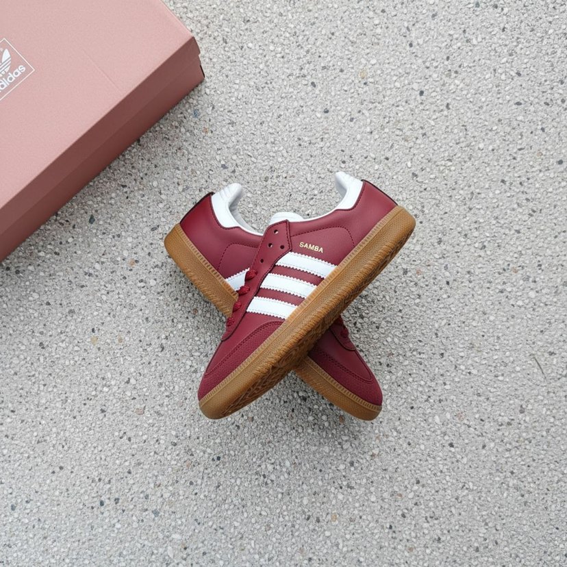 Bordo Adidas Street Wear Kadın Spor Ayakkabı - Görsel 3