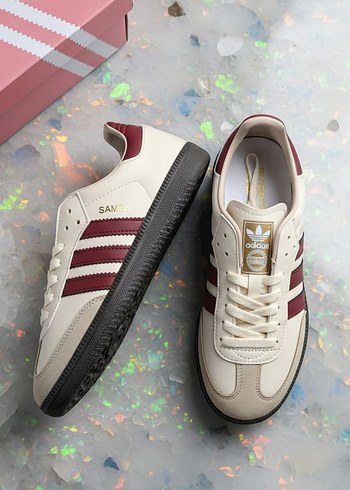 Kadın Bej Bordo Spor Ayakkabı - Görsel 4