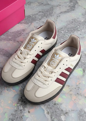 Kadın Bej Bordo Spor Ayakkabı - Görsel 7